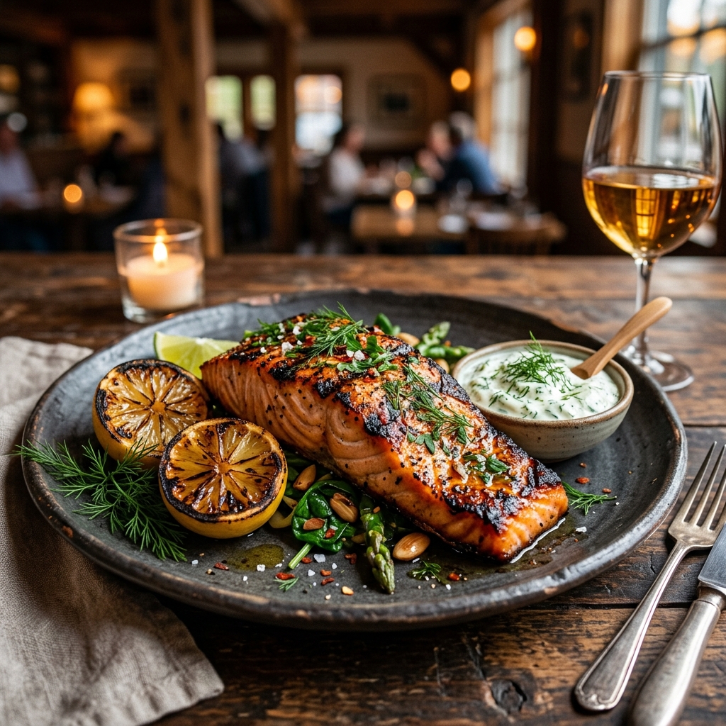 Wood-Grilled Salmon